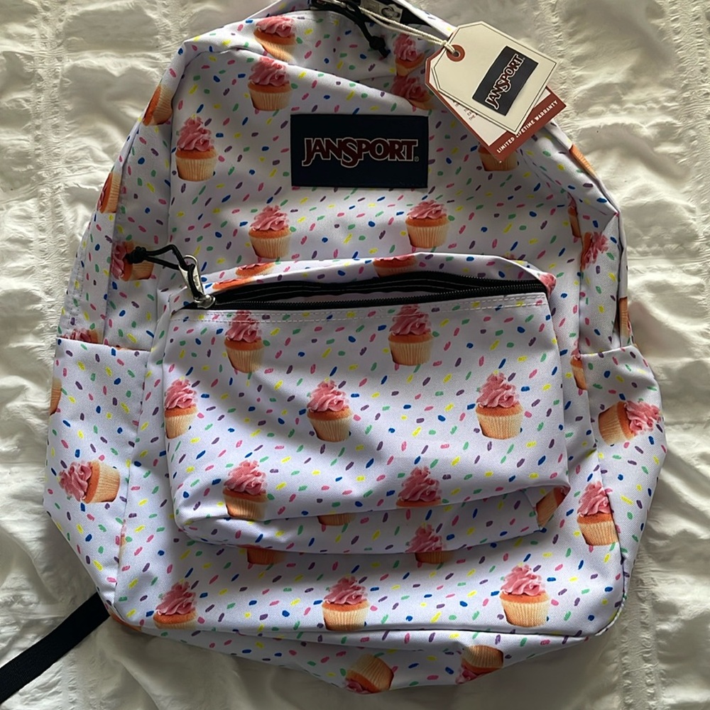 BACK TO SCHOOL JANSPORT Cupcake Confetti Fun School Backpack